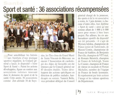 Isere Magazine - Octobre 2013 - Prix Sport et Sante
